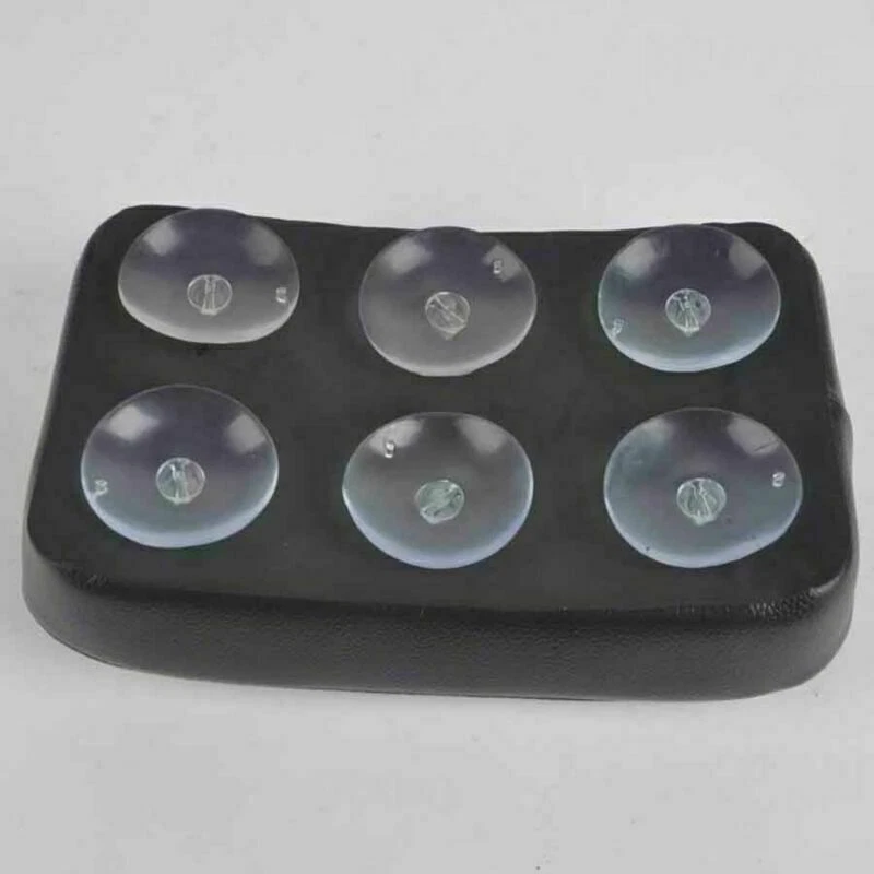 Almohadilla de asiento de pasajero rectangular trasera 6 ventosas para Harley para Suzuki Foto 4 de 4