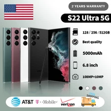 NEW SAMSUNG GALAXY S22 ULTRA 5G S908U FACTORY UNLOCKED ALL COLORS & MEMORY