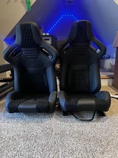 ModifyStreet Pair of All Black PVC w/Suede Snake Pattern & Rear Carbon Fiber.