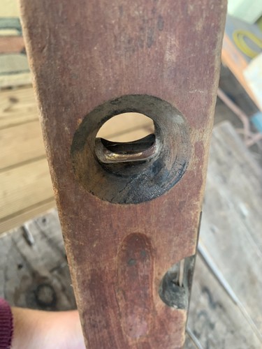 Antique Stanley Sweetheart No. 104 Brass & Wood 12" Level USA Carpenter Tool - Picture 3 of 6