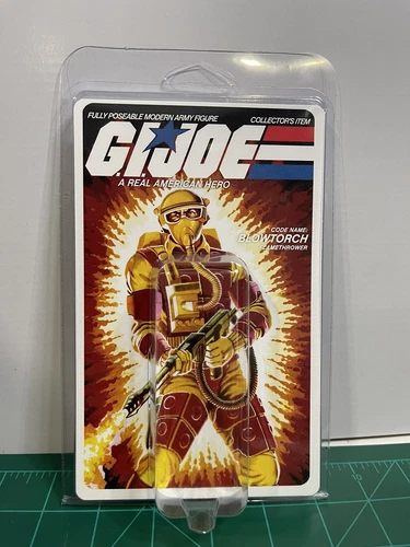 GiJoe 1984 Blowtorch Clamshell Display Case With Insert Card