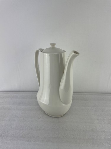 Vintage Homer Laughlin Triumph Snow White Coffee Pot American China MCM - Picture 4 of 10