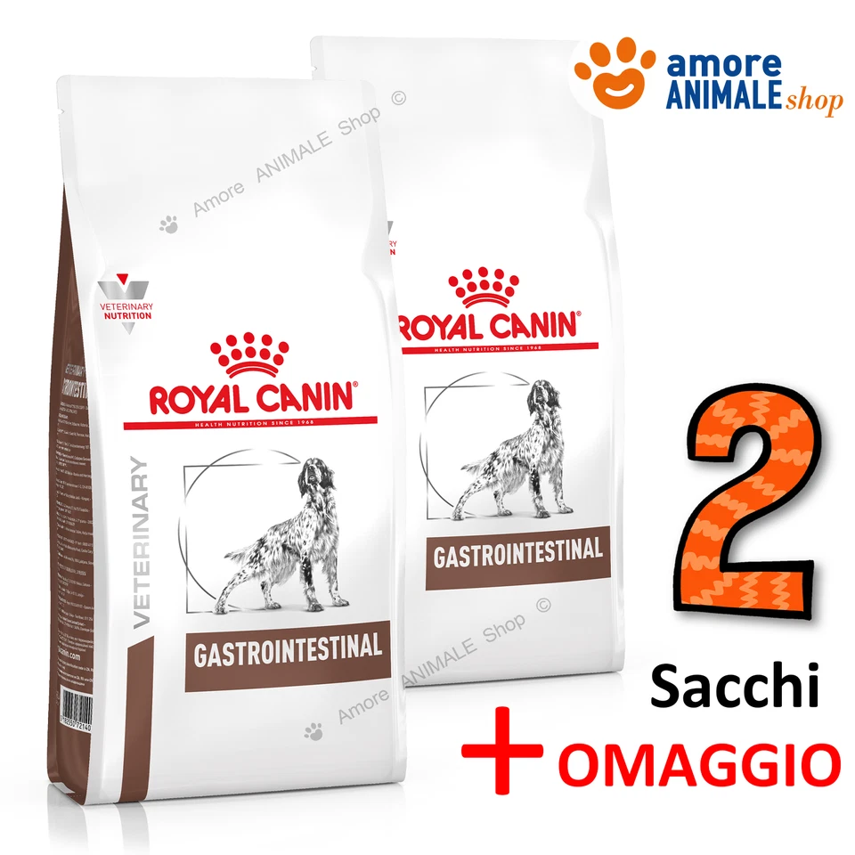 2 SÄCKE - Royal Canin Hund Veterinärdiäten GASTROINTESTINAL → 15 kg + GRATIS
