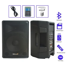 15" PA Powered Active Speaker System Blutooth Loudspeaker KTV TWS Audio Speaker