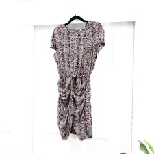 Isabel Marant Size 2 100% Silk Tie Front Mini Dress with Button Detail Back