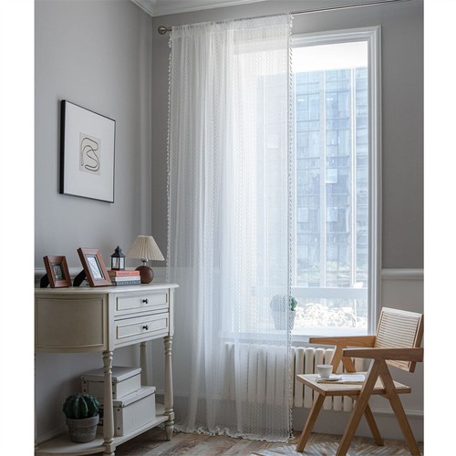 Crochet Curtain Tassel for Living Room Bedroom Window Shade Drapes Panel Valance - Picture 3 of 40