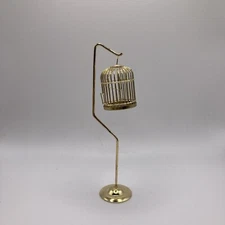 Vintage Dollhouse Miniature Birdcage Bird Cage Brass