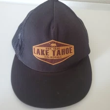 Lake Tahoe Hat California Yupoong The Classics Mesh Snapback Black Adjustable 