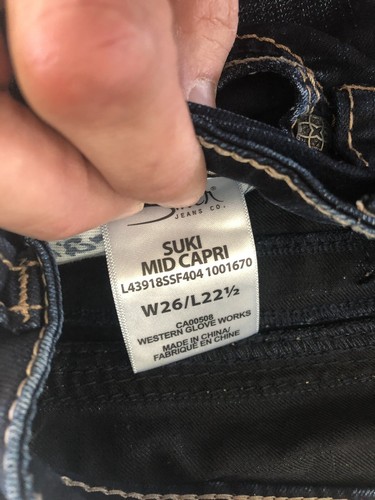 Silver Jeans Suki Mid Capri Women's Denim Jeans Size W26 X L22.5 - Picture 7 of 7