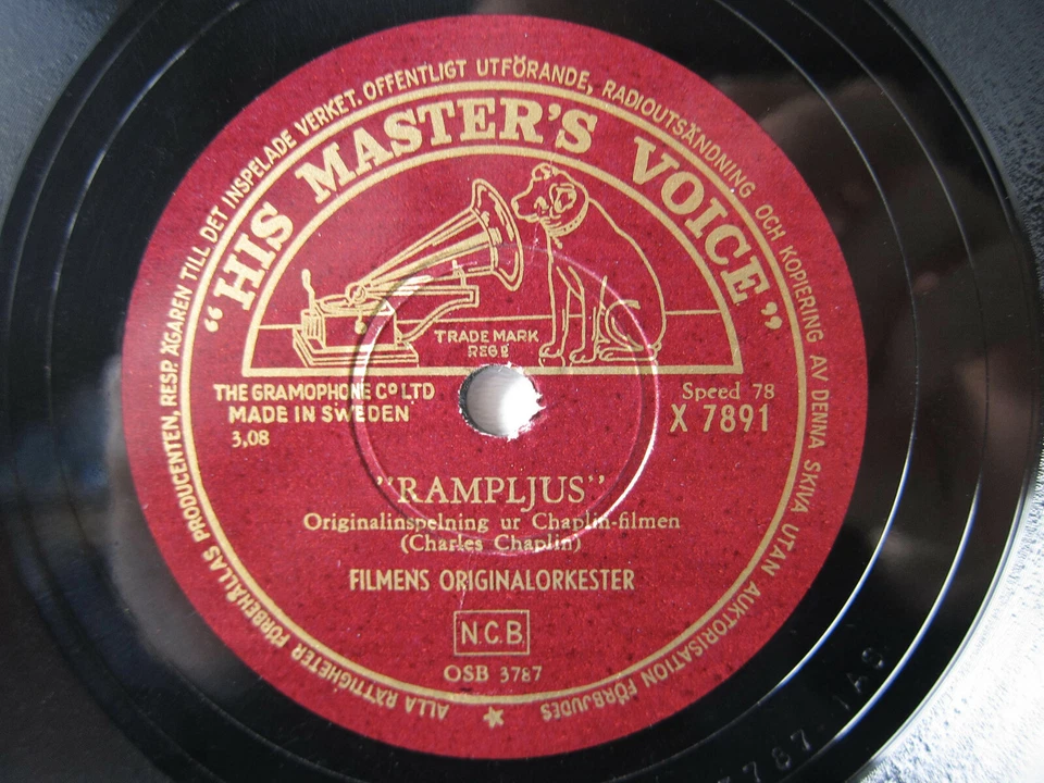 78rpm CHARLIE CHAPLIN SINGING ! HIS ONLY VOCAL 78 RECORD ! Foto 2 de 2