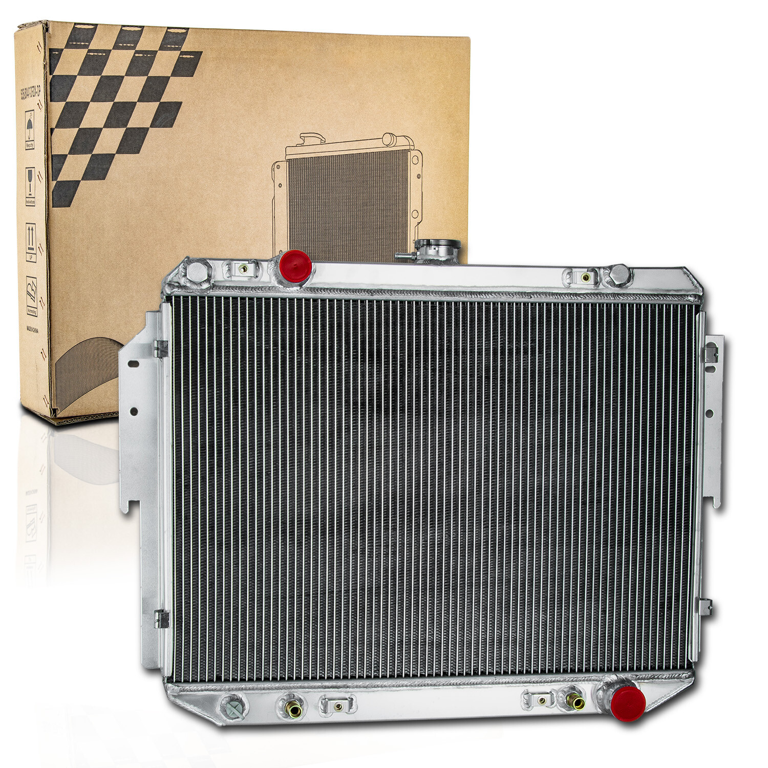 4 Row Radiator Fits 1999-03 Dodge Ram 1500 2500 3500 Van 1994-94 B150 B250 B350 thumbnail 2