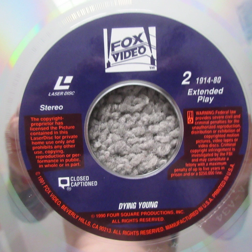 DYING YOUNG 1990 LASERDISC LD MINT MOVIE JULIA ROBERTS CAMPBELL SCOTT EXTENDED - Image 3 of 4