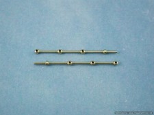 10 x Caldercraft Brass Rail Stanchions 3 Hole for Model Boats (choice of sizes)
