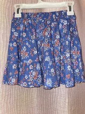 OshKosh B'gosh Girls Blue Floral Skirt Size 6x