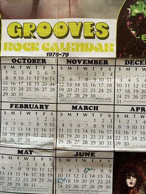 Kiss Grooves Rock Calendar 1978-1979 | eBay