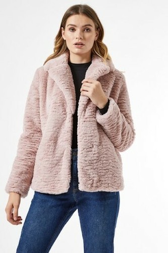 pink fur coat dorothy perkins