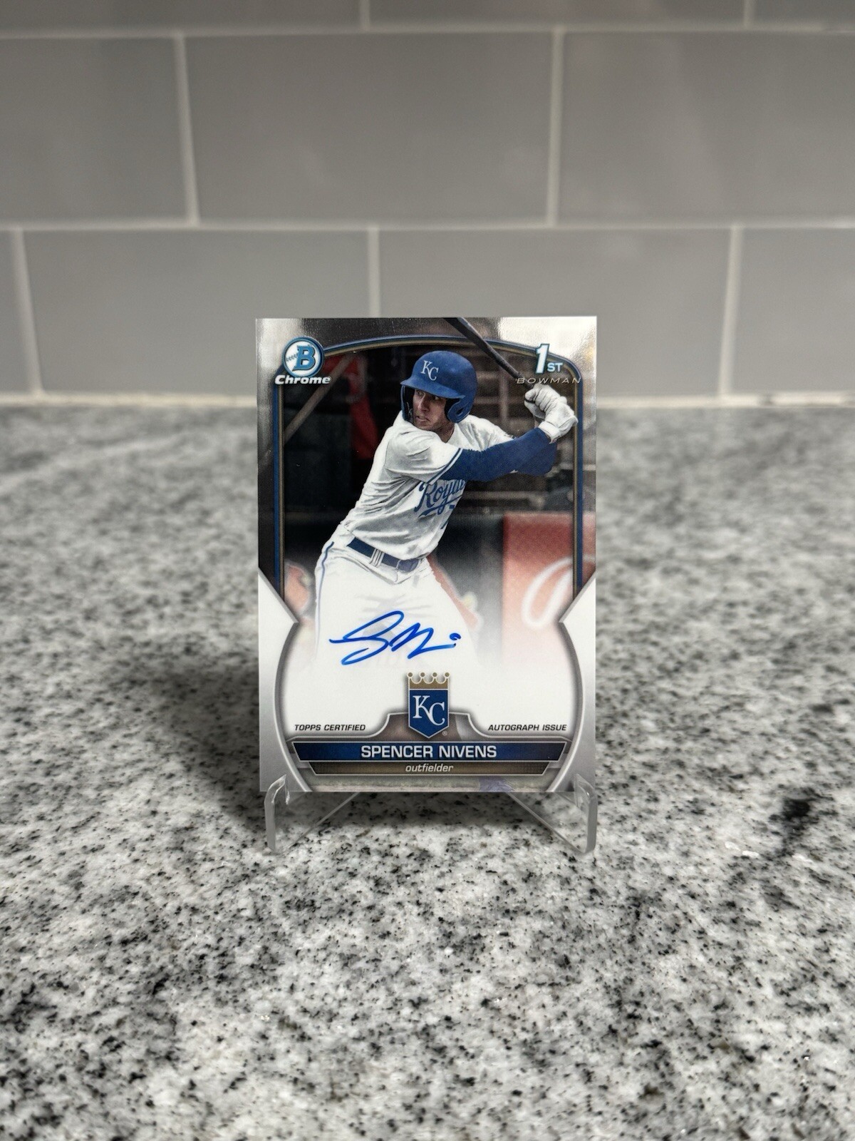 2023 Bowman Draft Spencer Nivens CDA-SN 1st On-Card Auto Kansas City Royals