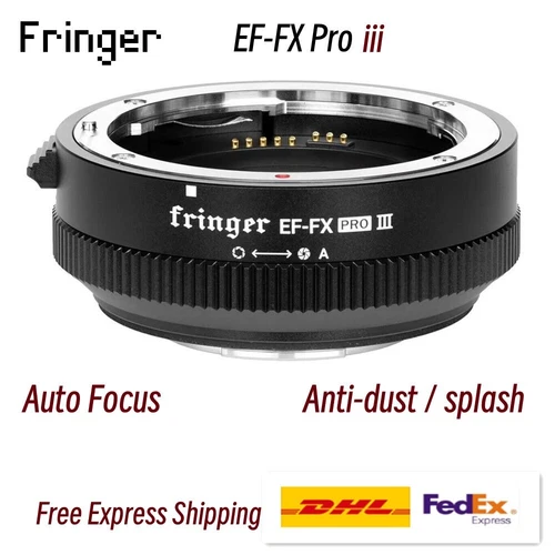 Fringer EF-FX PRO3 III Auto Focus Lens Adapter For EF Lens To Fuji X X-T4 Camera
