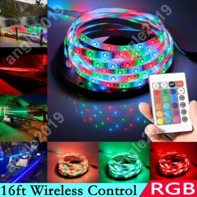 Rgb Led Boat Light Deck Waterproof 12v Bow Trailer Pontoon Lights Strip Marine Ebay