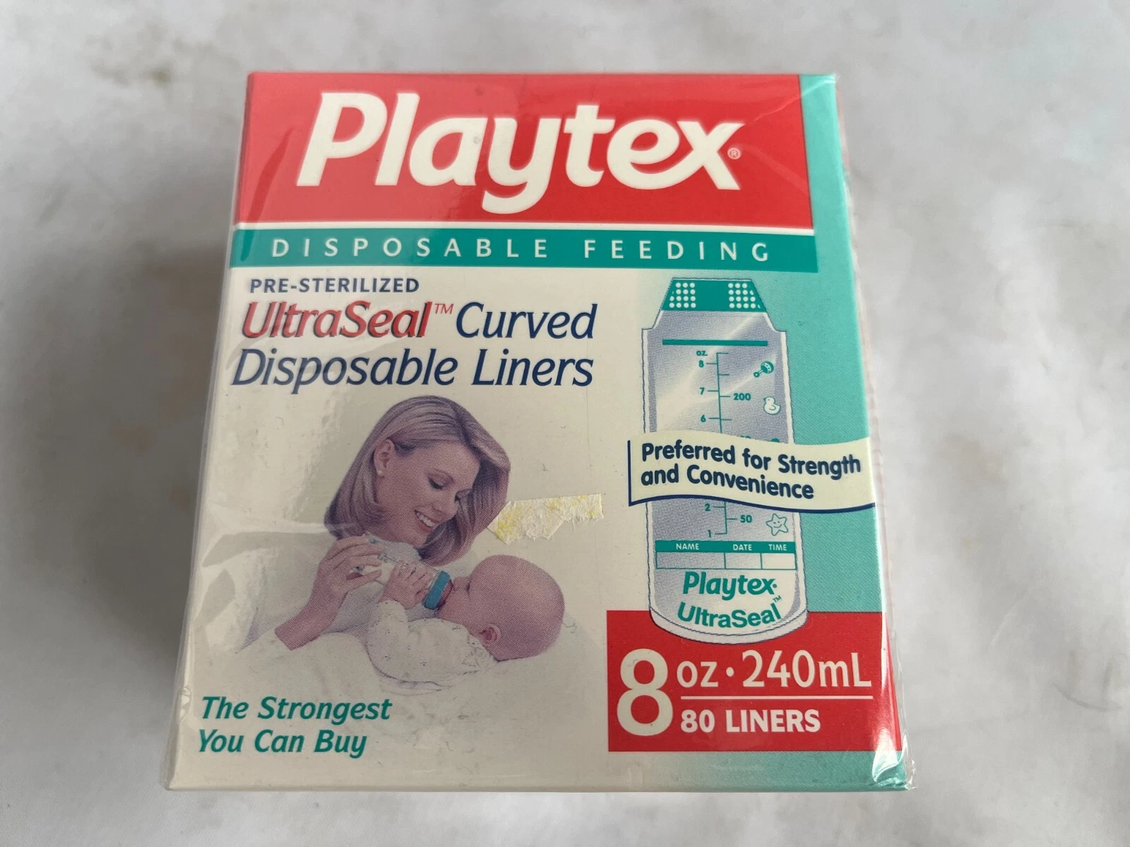 Playtex UltraSeal Curved Bottle Liners 80ct 8 oz NEW & SEALED