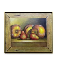 Hungryartist -Original Oil Painting of Still-Life Fruit on Canvas 20x24 Framed