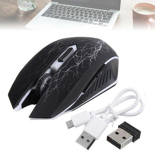 2,4G Gaming Maus Wireless Maus USB Optische Maus 7 Farben LED wiederaufladbar AG - Bild 3 von 10