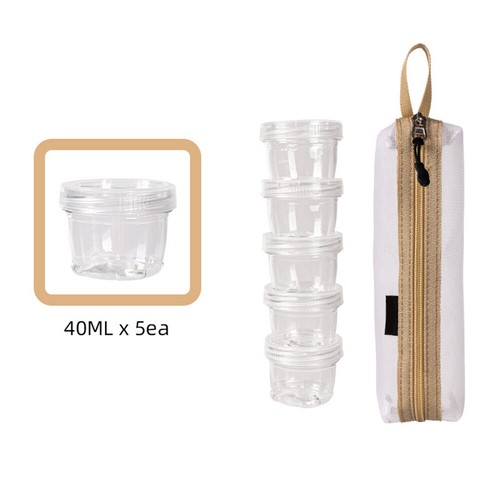 Portable Spice Container w/5 Stackable Condiment Cup Camping Picnic Spice Holder - Picture 19 of 21