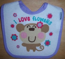 New Gerber Single Terry Bib, Cuddly Cat, Hip Hop Bunny Frog, Love Flowers