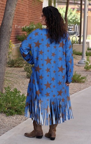 FRINGE KIMONO CARDIGAN DUSTER XL 