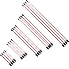 20-Pack 3-Pin Servo Extension Cables in 5 Sizes for Remote Control Setups