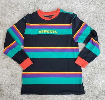 Odd Future T Shirt Mens Size M Multicolor Long Sleeve Crew Neck Rap Tee Tyler