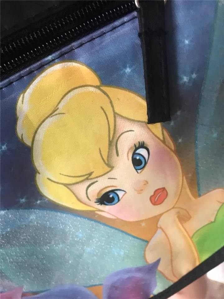 Bandolera ajustable de lona negra Tinkerbell de Disney para niñas Foto 3 de 4