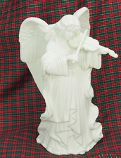 Partylite Angel De Felicidad White Porceline Bisque Taper Candleholder 1989