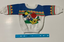 VTG Newborn Baby Mickey Collection Mickey And Pluto White, Blue Sweatshirt