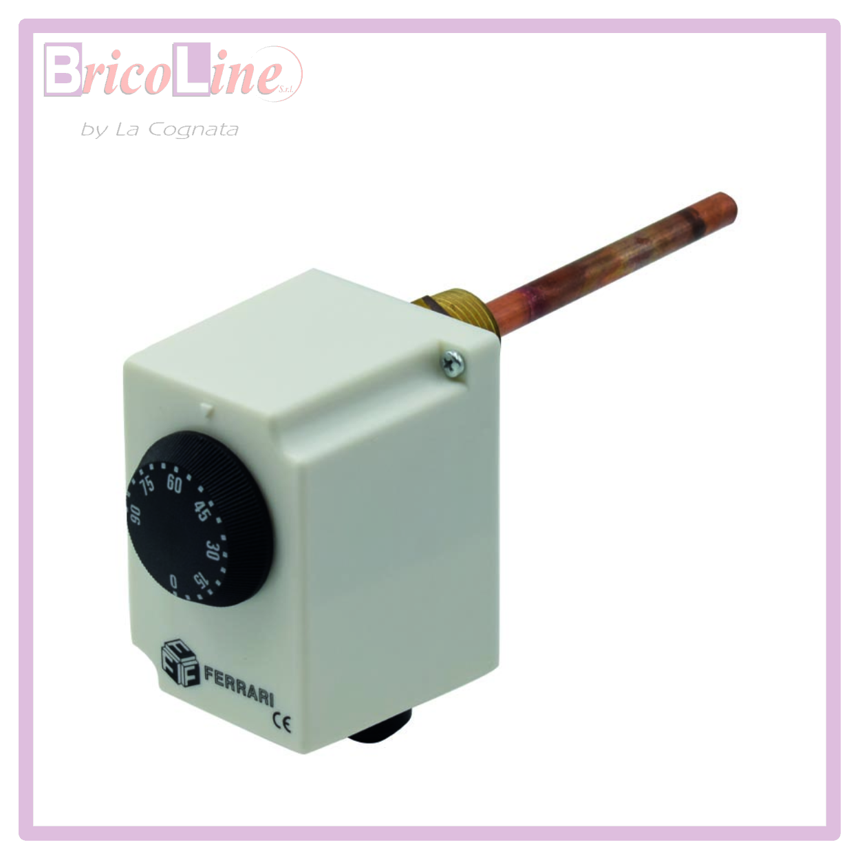 TERMOSTATO REGOLABILE AD IMMERSIONE ATTACCO 1/2"X200