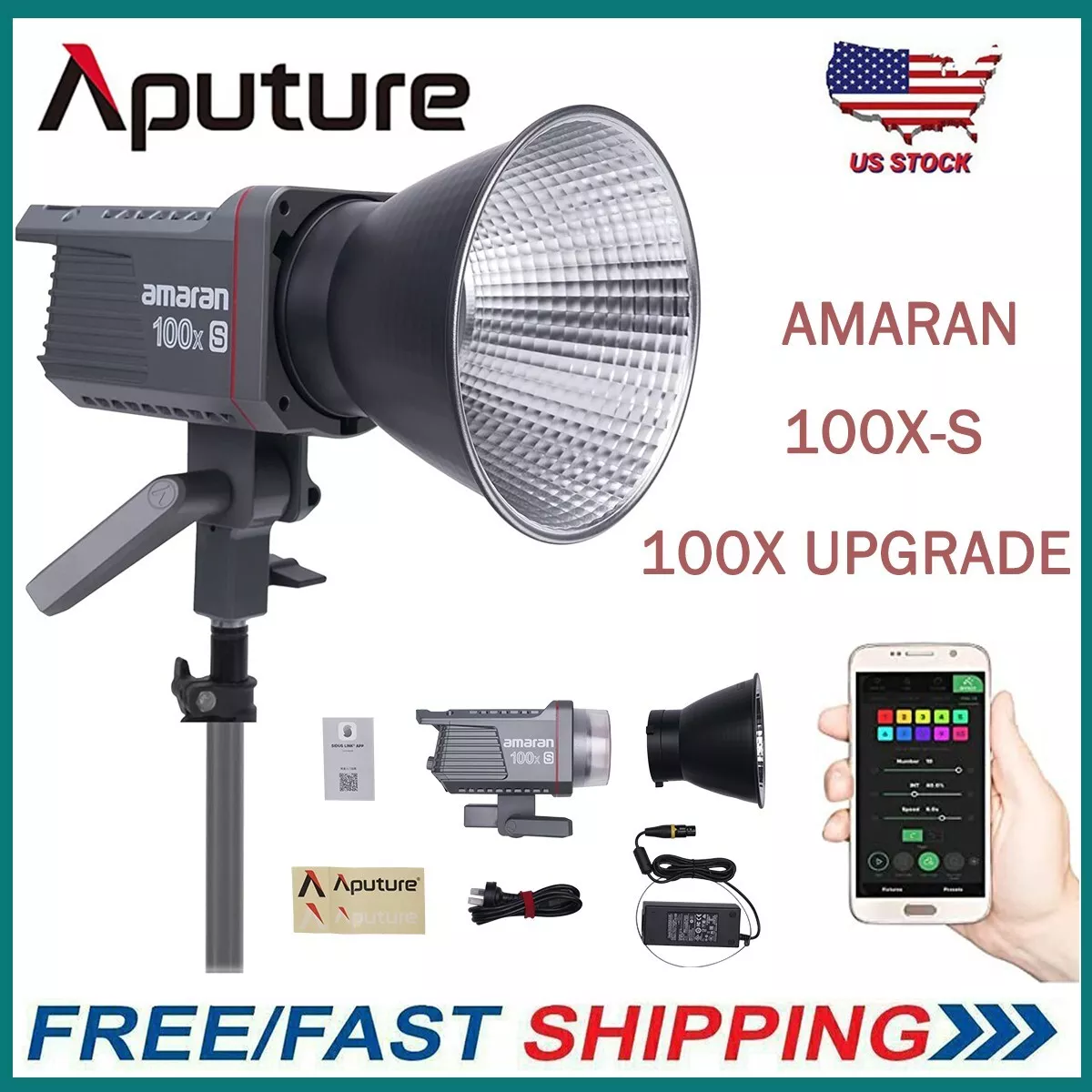 Aputure Amaran 100x S 100W Bowens Mount LED Video Light Bi-Color