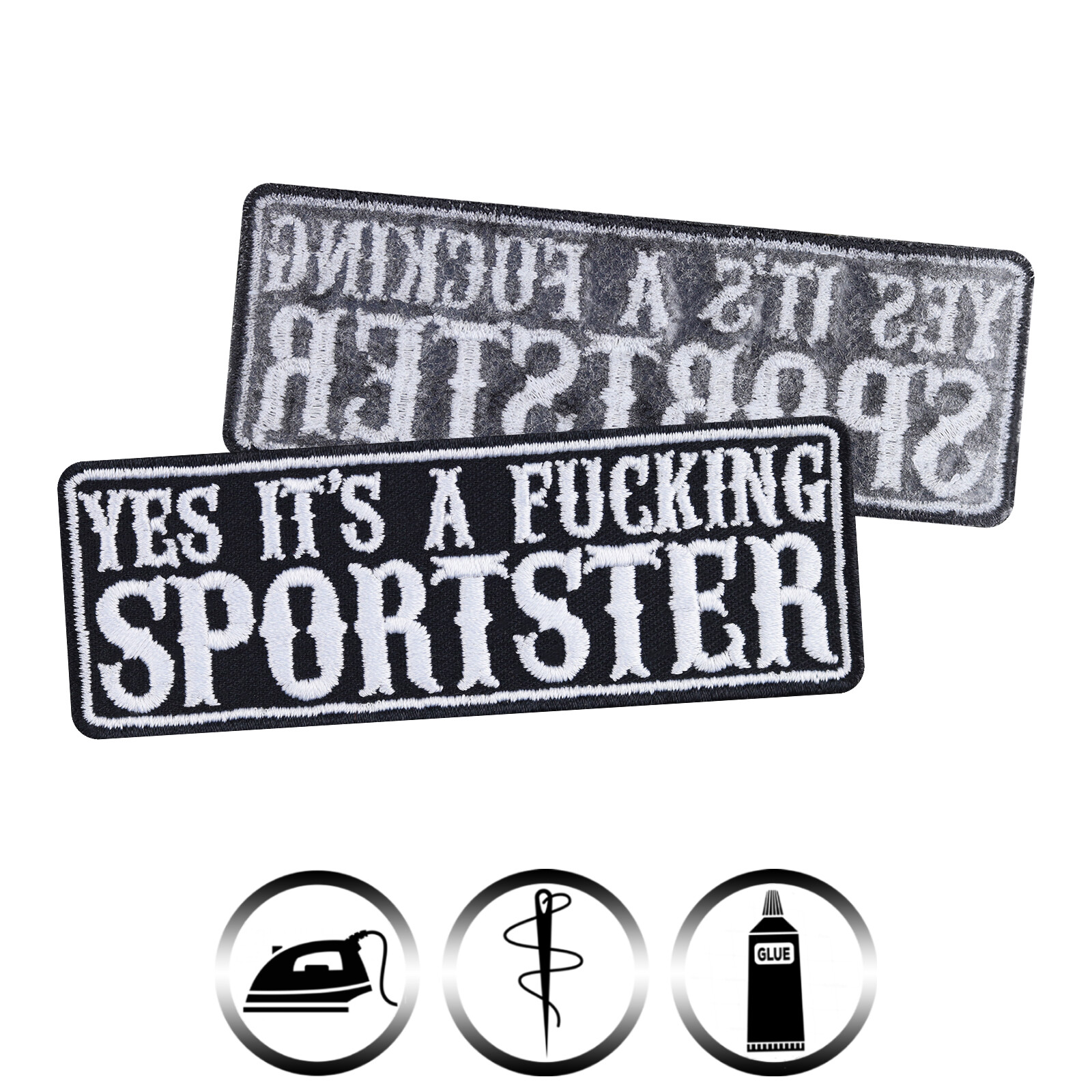 Motorrad Aufnäher: Yes, it's a fucking Sportster Davidson Aufbügler Biker Patch