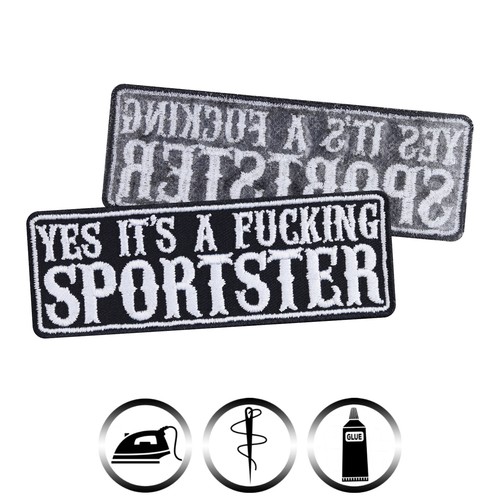 Motorrad Aufnäher: Yes, it's a fucking Sportster Davidson Aufbügler Biker Patch - Bild 2 von 5