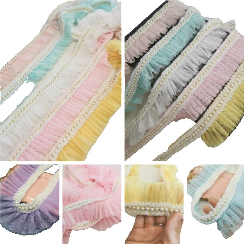Poliéster Multicolor Frilly/Frufru Aviamentos para Costura