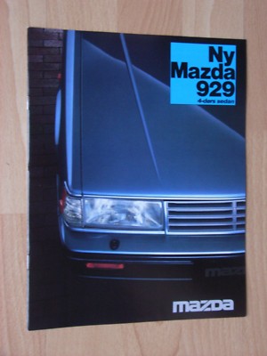 Mazda 929 4-dors Sedan Prospekt / Brochure, Norwegen, 10.1984