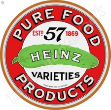 Heinz Pure Food Products 11.75" Round Metal Sign
