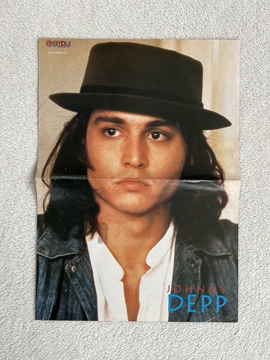 Johnny Depp 1993 INXS Poster Swedish Music magazine Okej Vintage