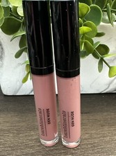 Lot of 2 NEW BAREMINERALS GEN NUDE PATENT LIP LACQUER LIPGLOSS MAJOR .12 oz