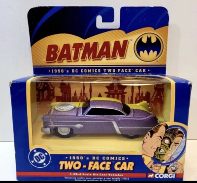 NIB Batman 1950's Two Face Car DC Comics 1:43 Scale Made in 2005 UNOPENED