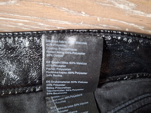 WEEKDAY 40 schwarz Hose Biker Viskose Polyester Damen Reißverschlüsse silber - Bild 8 von 14