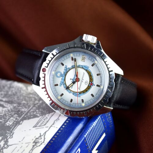VINTAGE WOSTOK MEN'S WRIST WATCH VOSTOK AMPHIBIAN KOMANDIRSKIE DIVER 200M - Picture 5 of 13