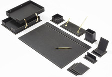 Bonded Set - Desk Accessories - Leather Desk Organizer - Bonded Leather Set - Of