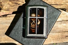 Anne Stokes Zippo Lighter - Magic Window Skull Emblem - European Release - Rare