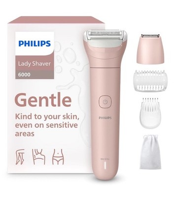 Phillips Lady Shaver Series 6000 Wet/Dry Cordless Trimmer, Bikini Shaver NEW p71