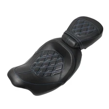 Driver Passenger Seat Blue Stitch For Harley Electra Glide Street Glide 2009-23